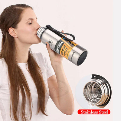 Große thermosflasche | hält getränke perfekt heiß oder kalt