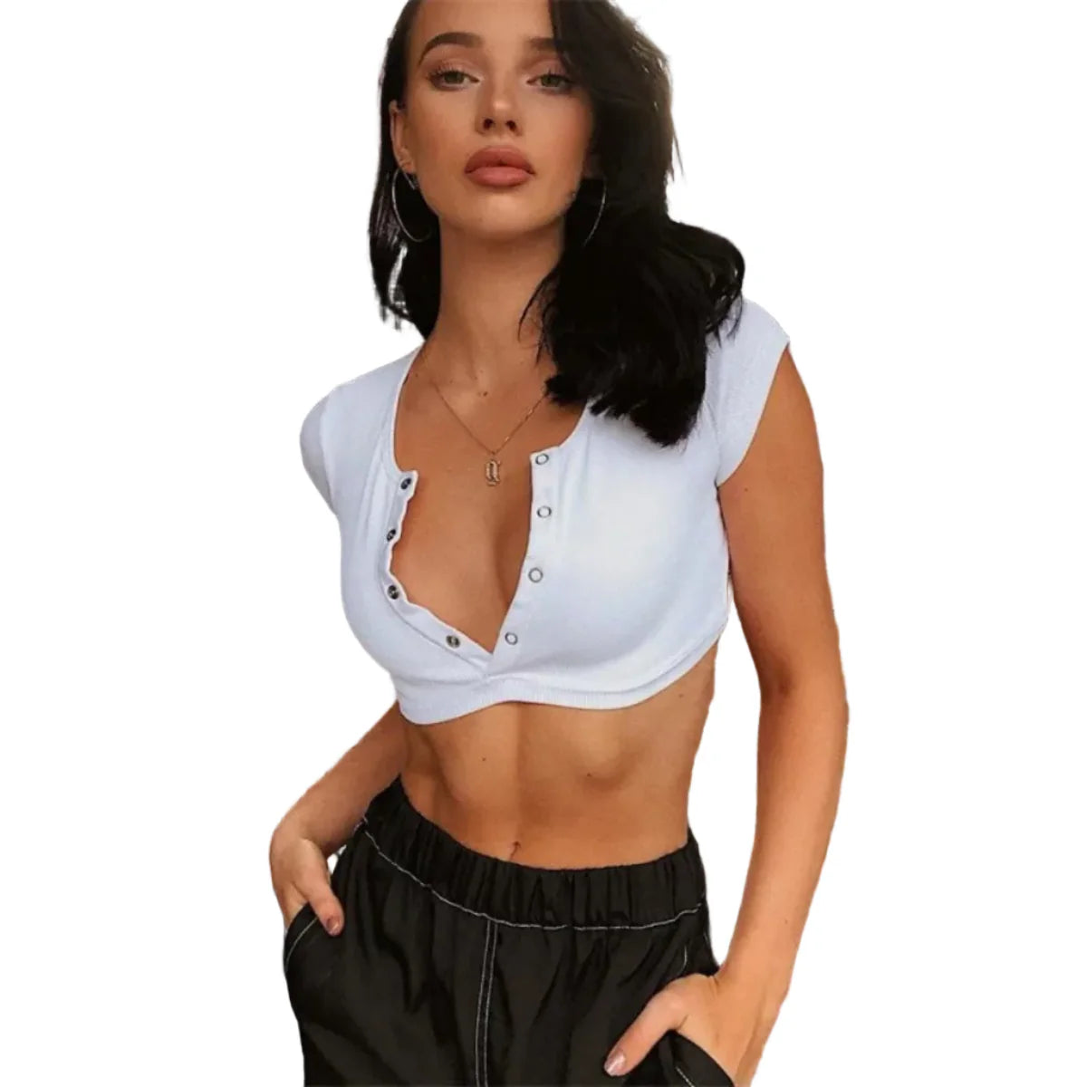 Damen Crop Top aus Baumwolle | Figurbetontes Sommertop | Alltag und Urlaub | Schmid