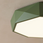 Geometrische LED-Deckenleuchte | Eisen & PVC im Achteck-Design | Flache Deckenlampe in Drei Durchmessergrößen | Schmid