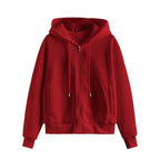 Zip-up - Hoodie Stickad Damhoodie med Dragkedja