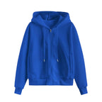 Zip-up - Hoodie Stickad Damhoodie med Dragkedja