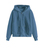 Zip-up - Hoodie Stickad Damhoodie med Dragkedja