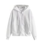 Zip-up - Hoodie Stickad Damhoodie med Dragkedja