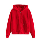 Zip-up - Hoodie Stickad Damhoodie med Dragkedja