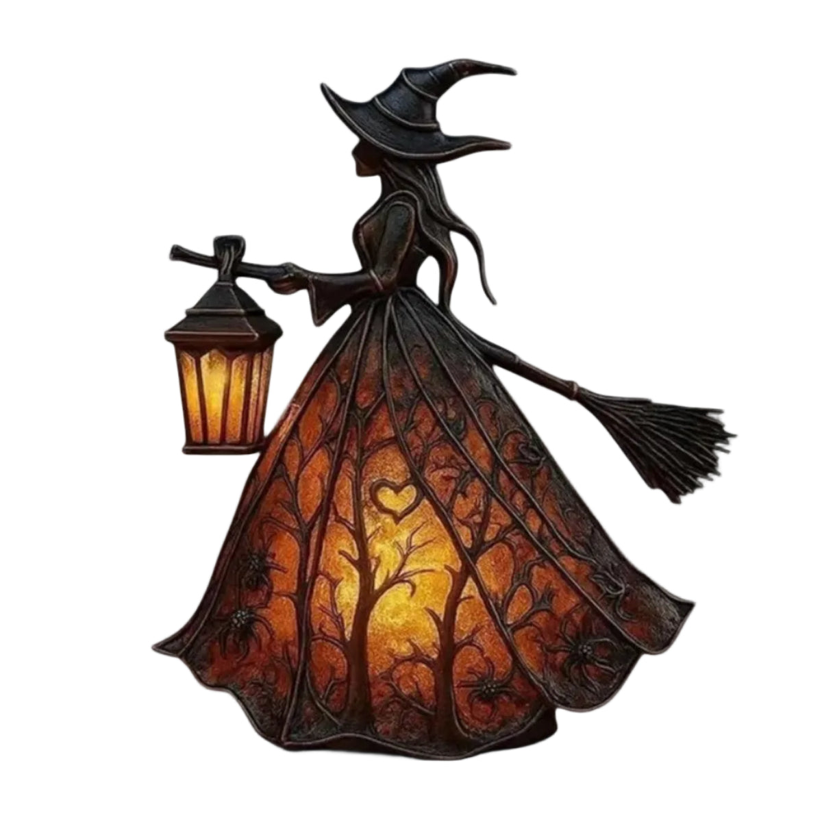 Halloween Troll LED Dekoration aus Resin | Geprägte Zierfigur mit Beleuchtung | Tischornament für Saisonale Halloween Dekoration | Schmid