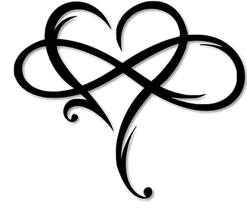 LoveBound Herz- und Unendlichkeits-Symbol – Metalldeckoration für die Wand