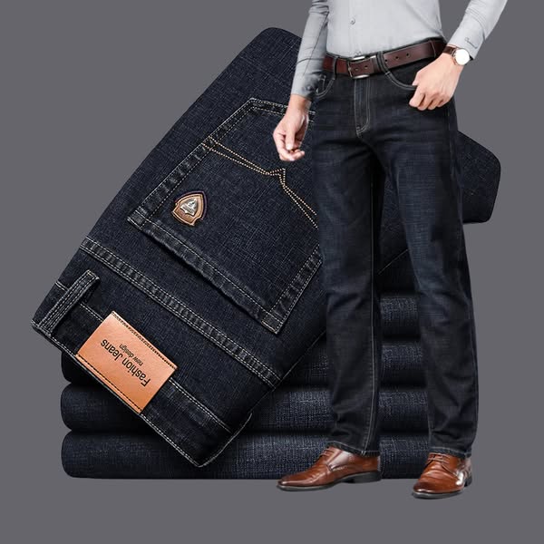 Baumwoll - Jeans mit geradem Schnitt für Herren