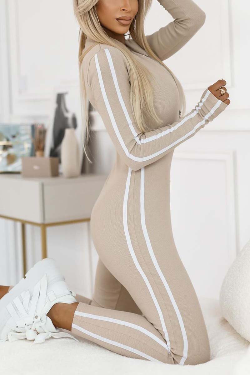 Bella | Lässiger Jumpsuit Mit Langen Ärmeln Und Reißverschluss