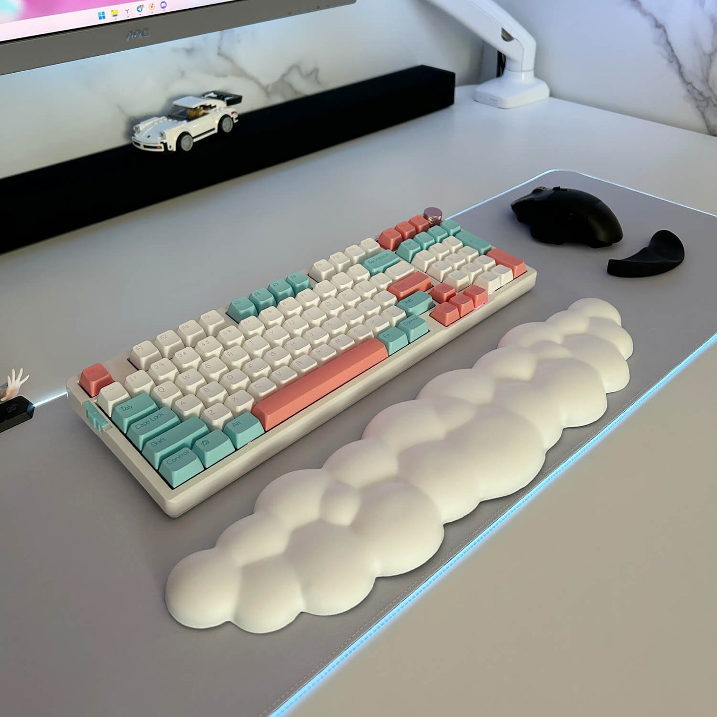 Wolkenförmige | tastatur- & maus-handballenauflage