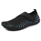 Schnelltrocknende Barfußschuhe | Stretch & Klettverschluss | Geriffelte Sohle für Strand, Pool & Freizeit | Schmid