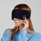 Bluetooth-Schlafmaske | Integrierte Ultradünne Lautsprecher & Lichtblockierendes Design | Verstellbare Audio-Augenmaske für Reisen | Schmid