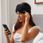 Bluetooth-Schlafmaske | Integrierte Ultradünne Lautsprecher & Lichtblockierendes Design | Verstellbare Audio-Augenmaske für Reisen | Schmid