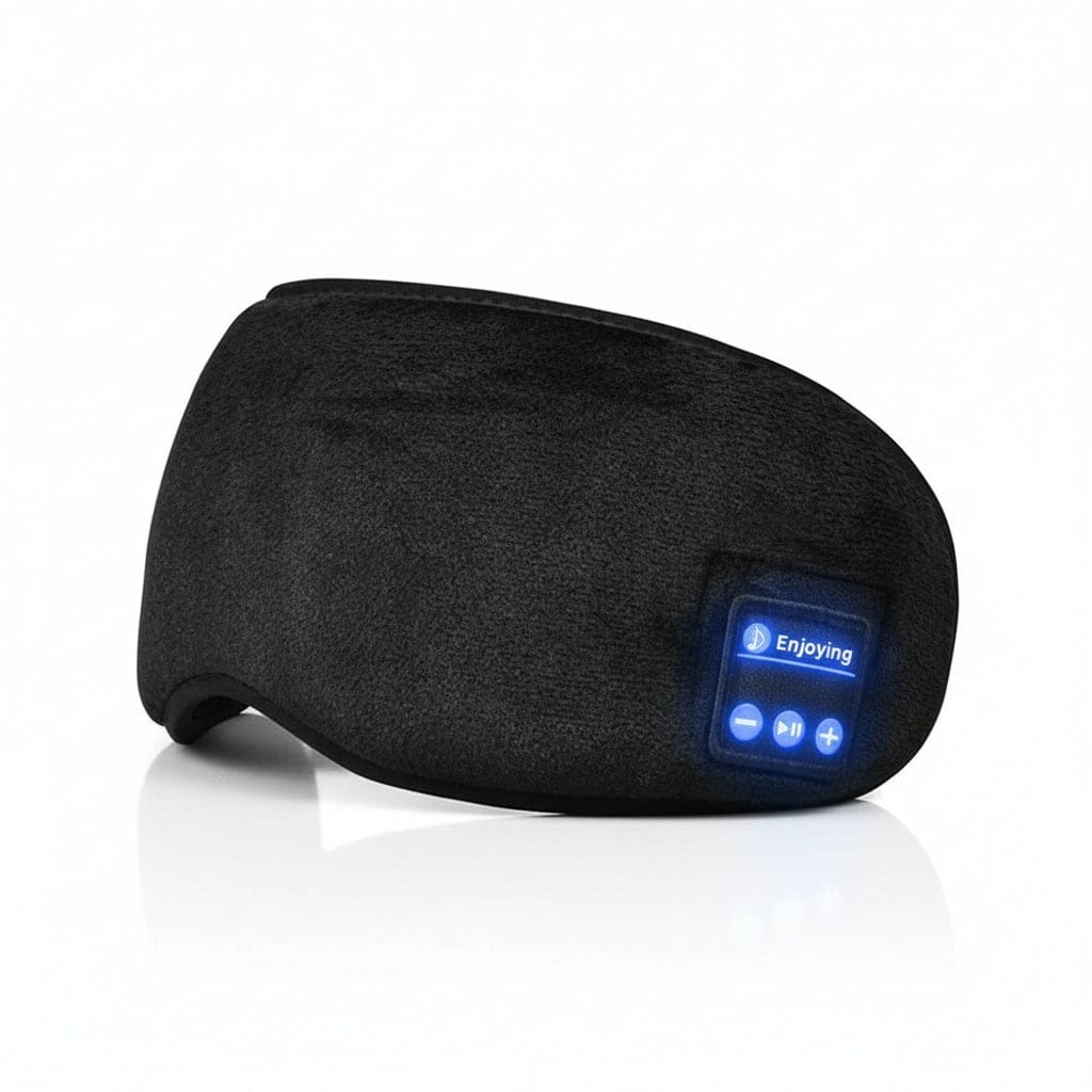 Bluetooth-Schlafmaske | Integrierte Ultradünne Lautsprecher & Lichtblockierendes Design | Verstellbare Audio-Augenmaske für Reisen | Schmid