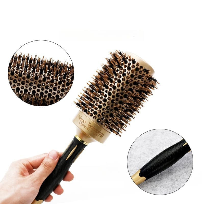 Antistatische Haarstylingbürste | Für Nasses & Trockenes Haar | Styling- und Föhnbürste für Glattes, Gewelltes & Lockiges Haar | Schmid