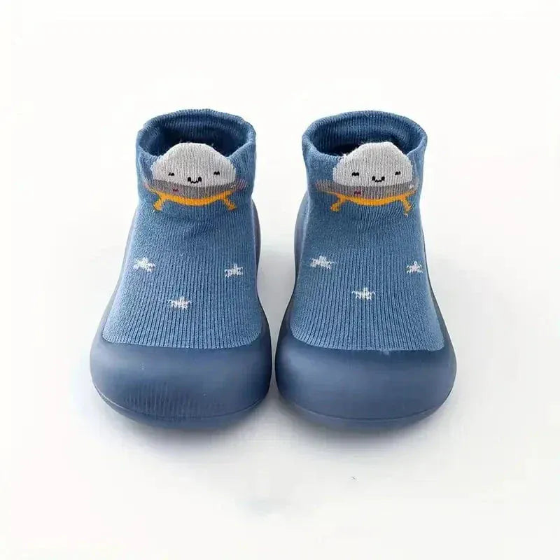 Kinder Slip-On Schuhe aus Textil | Gummisohle & PU-Einlegesohle | Schuhe mit Zeichentrickmuster für Alltag & Freizeit | Schmid