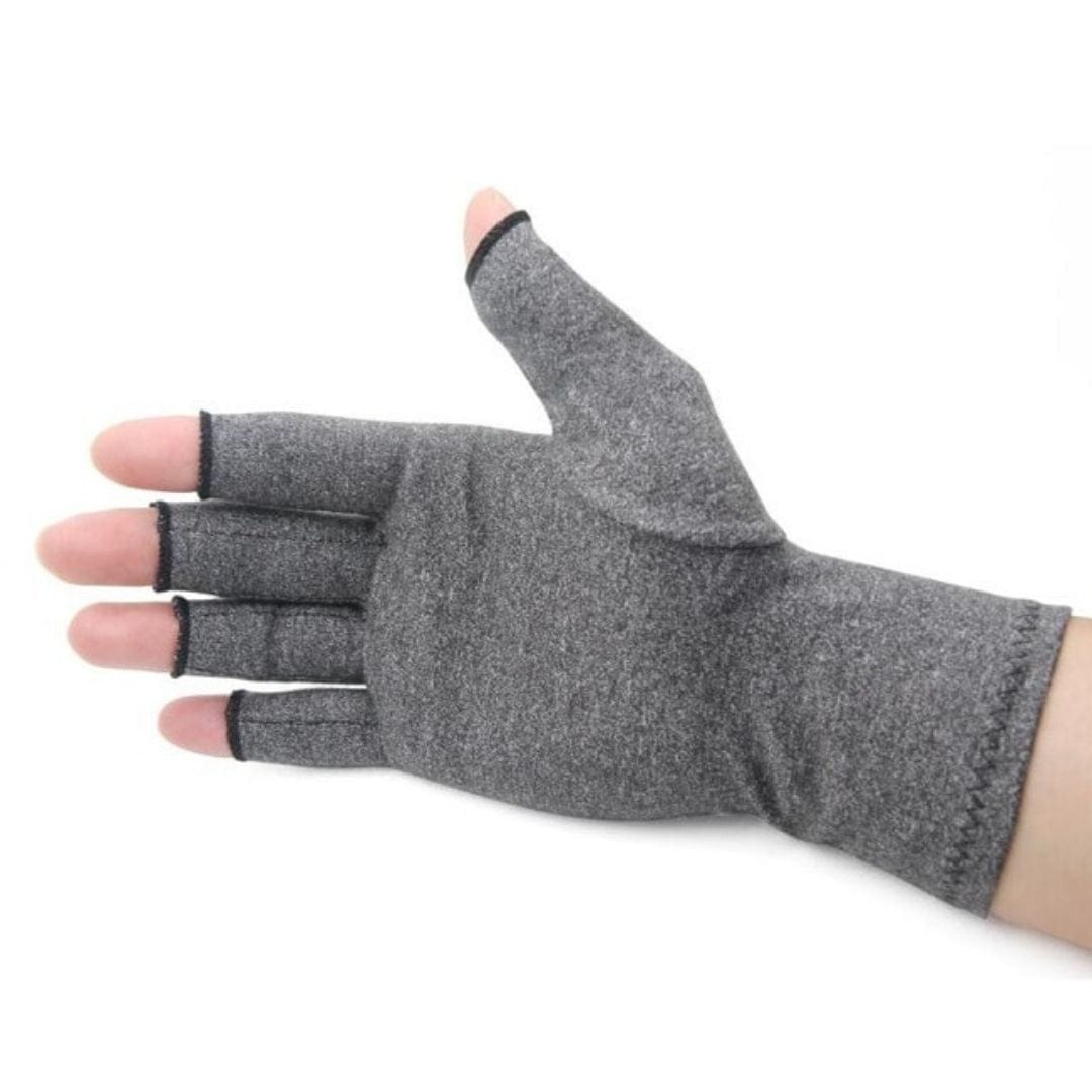 Fingerlose Kompressionshandschuhe | Baumwollmischung & Leichte Kompression | Handschuhe zur Unterstützung im Alltag | Schmid