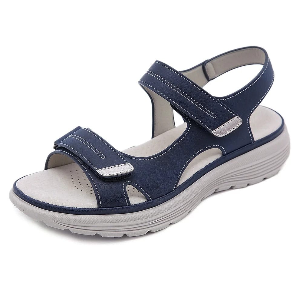 Sandalen aus PU-Leder | Verstellbare Riemen & Strukturierte Außensohle | Leichte Sandalen für Alltag, Arbeit & Freizeit | Schmid