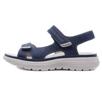 Sandalen aus PU-Leder | Verstellbare Riemen & Strukturierte Außensohle | Leichte Sandalen für Alltag, Arbeit & Freizeit | Schmid