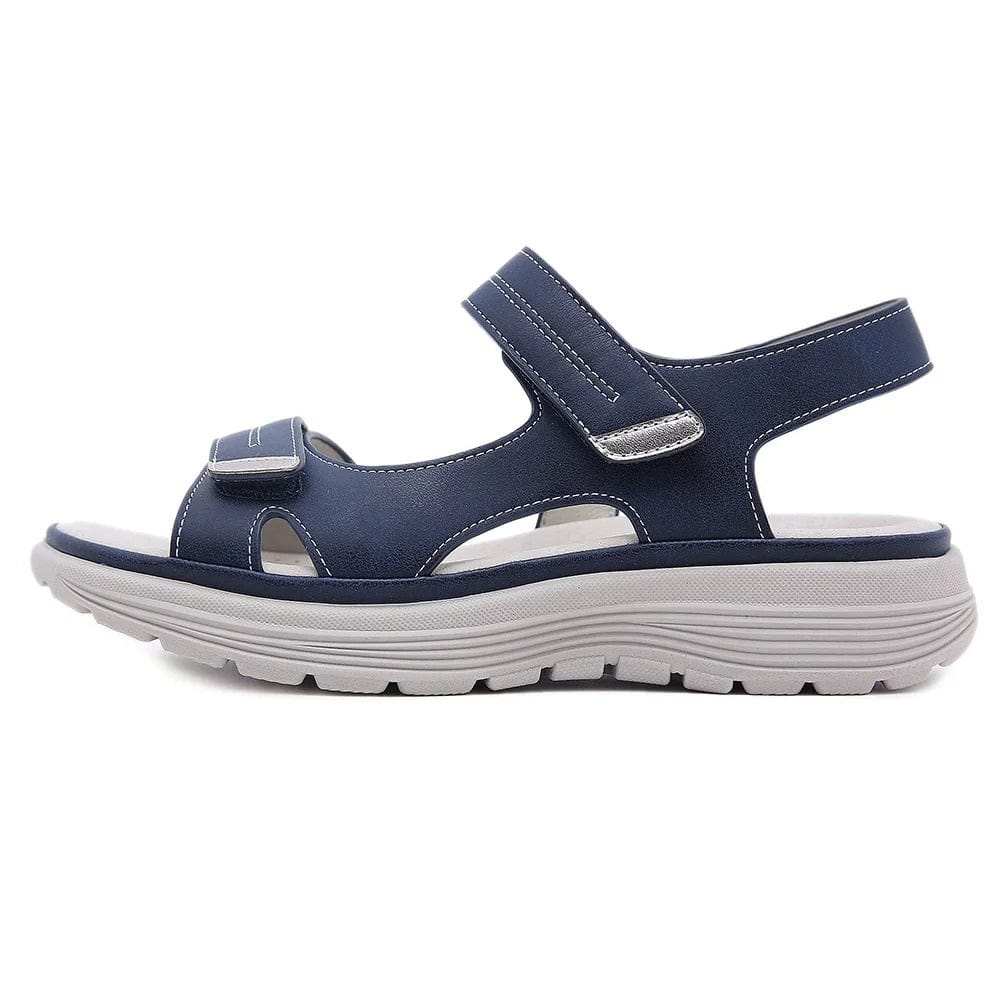 Sandalen aus PU-Leder | Verstellbare Riemen & Strukturierte Außensohle | Leichte Sandalen für Alltag, Arbeit & Freizeit | Schmid