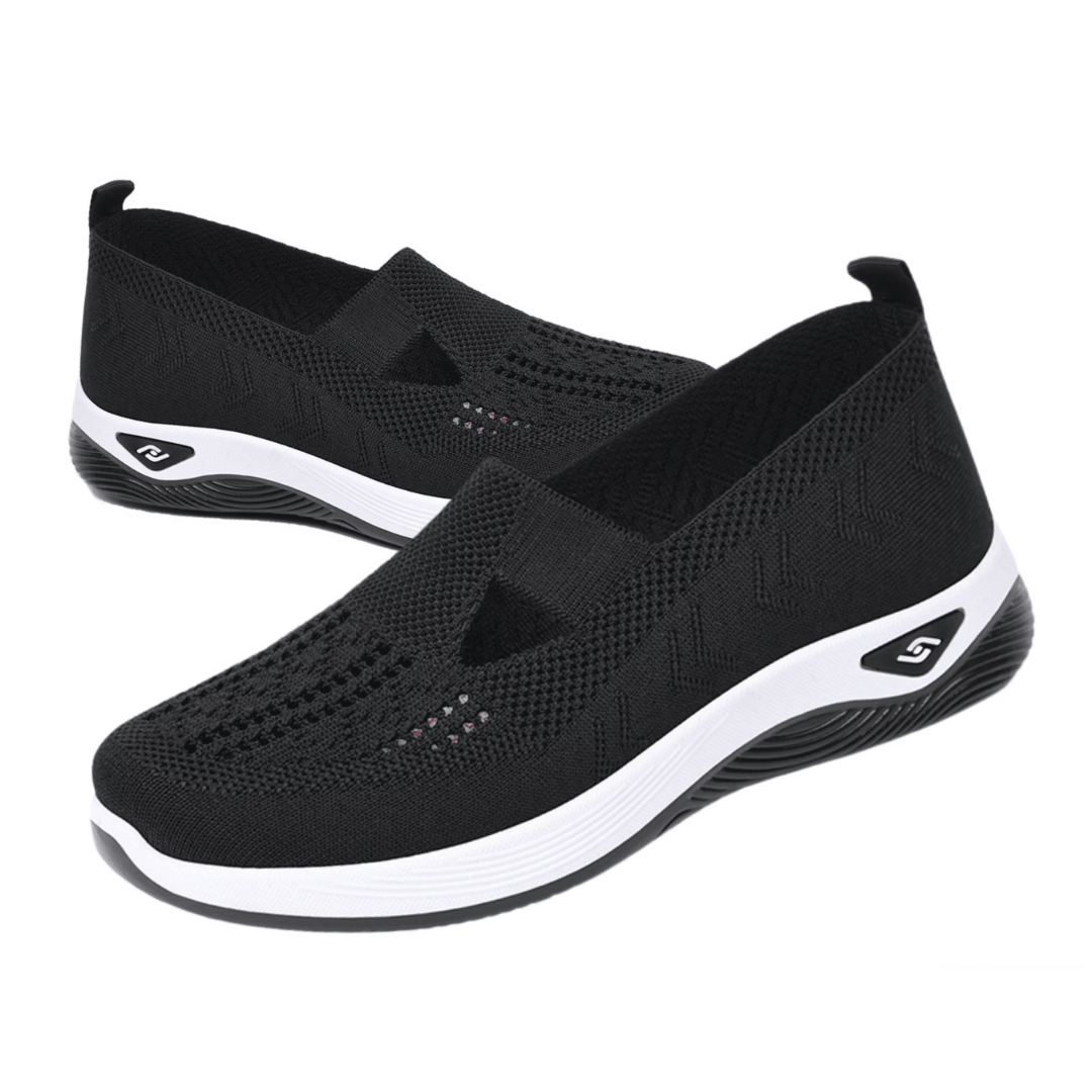 Slip-On Schuhe aus Stoff | Gepolsterte Einlegesohle & Flexible PVC-Sohle | Niedrige Schuhe für Alltag & Spaziergänge | Schmid