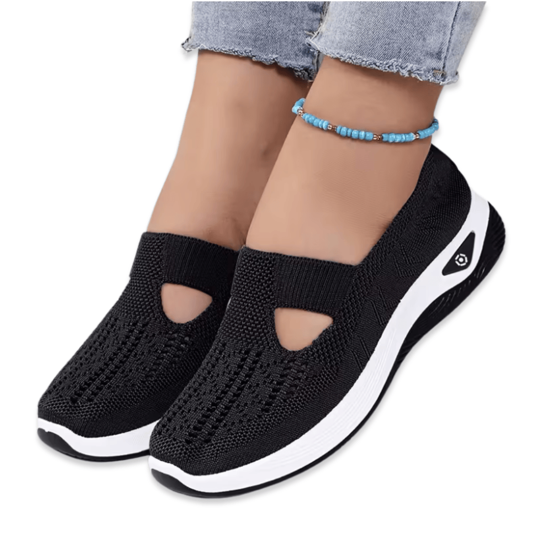 Slip-On Schuhe aus Stoff | Gepolsterte Einlegesohle & Flexible PVC-Sohle | Niedrige Schuhe für Alltag & Spaziergänge | Schmid