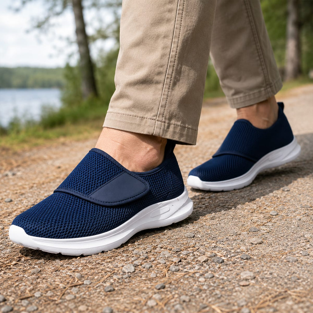 Verstellbare Komfortschuhe aus Stoff | Leichte EVA-Sohle & Weite Passform | Schuhe für Innen & Außen in EU 36–45 | Schmid