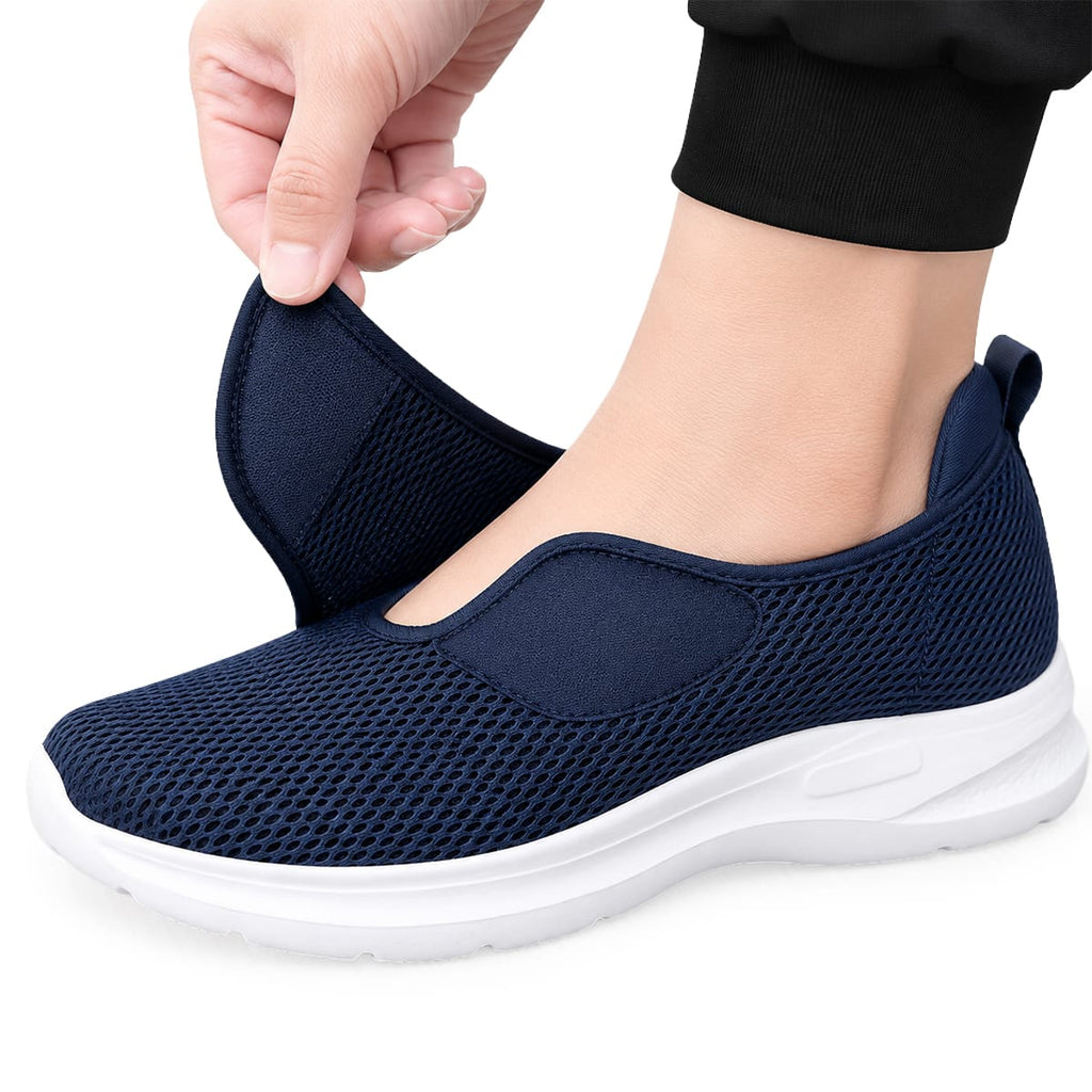 Verstellbare Komfortschuhe aus Stoff | Leichte EVA-Sohle & Weite Passform | Schuhe für Innen & Außen in EU 36–45 | Schmid