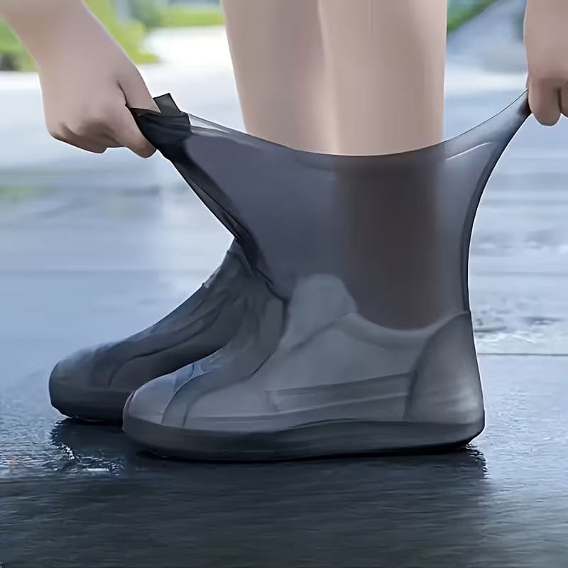 Schuhschützer aus Latex | Wasserdichte Elastische Konstruktion & Strukturierte Sohle | Wiederverwendbare Unisex-Überzieher für Regen | Schmid