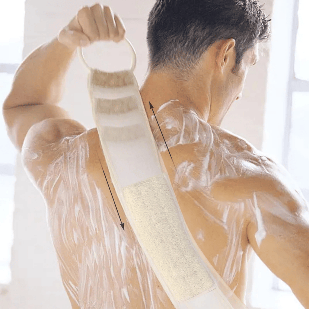 Exfolierender Rückenreiniger | Strukturierte Reinigungsfläche | Wiederverwendbares Unisex-Körperpflege-Tool für Dusche & Bad | Schmid