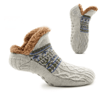Wintersocken mit Fleecefutter | Acryl-Obermaterial & Silikonpunkte | Gefütterte Socken für den Innenbereich & Alltag | Schmid