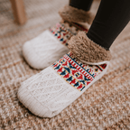 Wintersocken mit Fleecefutter | Acryl-Obermaterial & Silikonpunkte | Gefütterte Socken für den Innenbereich & Alltag | Schmid