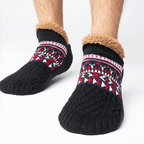 Wintersocken mit Fleecefutter | Acryl-Obermaterial & Silikonpunkte | Gefütterte Socken für den Innenbereich & Alltag | Schmid