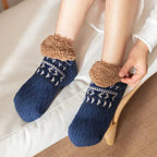Wintersocken mit Fleecefutter | Acryl-Obermaterial & Silikonpunkte | Gefütterte Socken für den Innenbereich & Alltag | Schmid