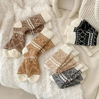 Fluffy Winterstrümpfe | Polyester & Spandex mit Stretch | 5-Paar Unisex-Strumpfset für Innenbereich & Alltag | Schmid