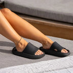 Hausschuhe mit Memory Foam | Synthetisches Material & Gepolsterte Innensohle | Weich Gefütterte Hausschuhe für Innenräume | Schmid