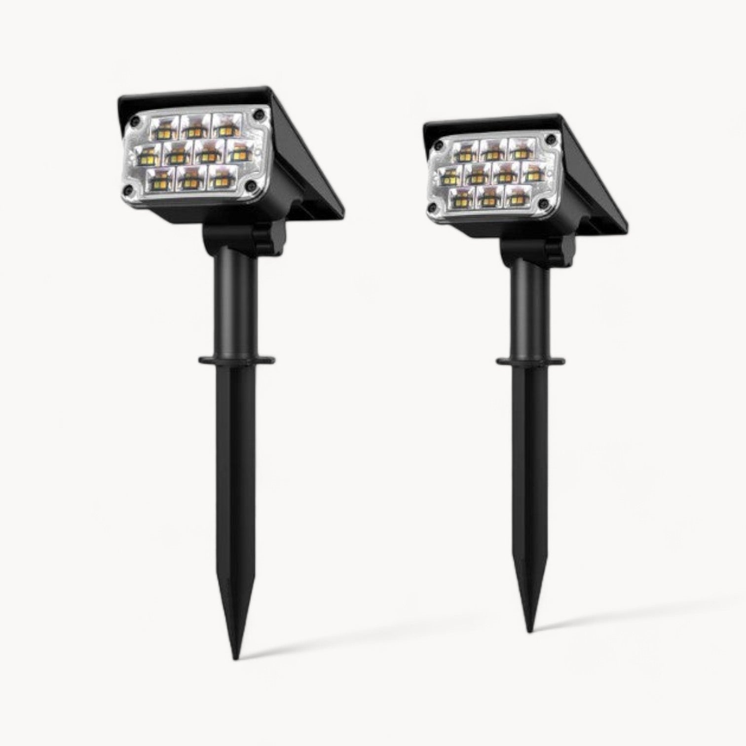 Solar LED Gartenstrahler – kabellos, für Außenbereich, wetterbeständig
