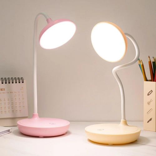 LED-Schreibtischlampe | USB-Schreibtischlampe mit flexiblem Schwanenhals | 3 Helligkeitsstufen für Zuhause und Büro | Schmid
