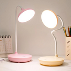 LED-Schreibtischlampe | USB-Schreibtischlampe mit flexiblem Schwanenhals | 3 Helligkeitsstufen für Zuhause und Büro | Schmid
