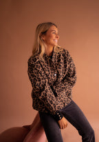 Damen Jacke mit Leopardenmuster – Langarm Oberbekleidung