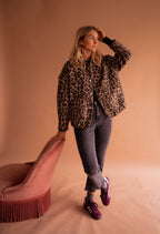 Damen Jacke mit Leopardenmuster – Langarm Oberbekleidung