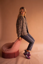Damen Jacke mit Leopardenmuster – Langarm Oberbekleidung