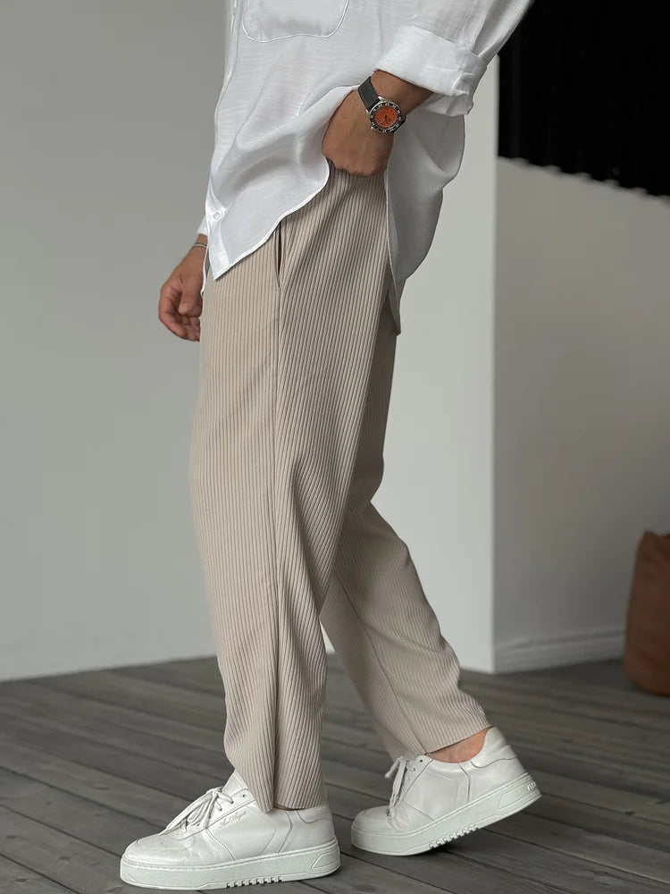 Luxe Herren Hose – Weicher Stoff Für Büro Und Freizeit
