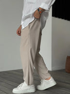Luxe Herren Hose – Weicher Stoff Für Büro Und Freizeit