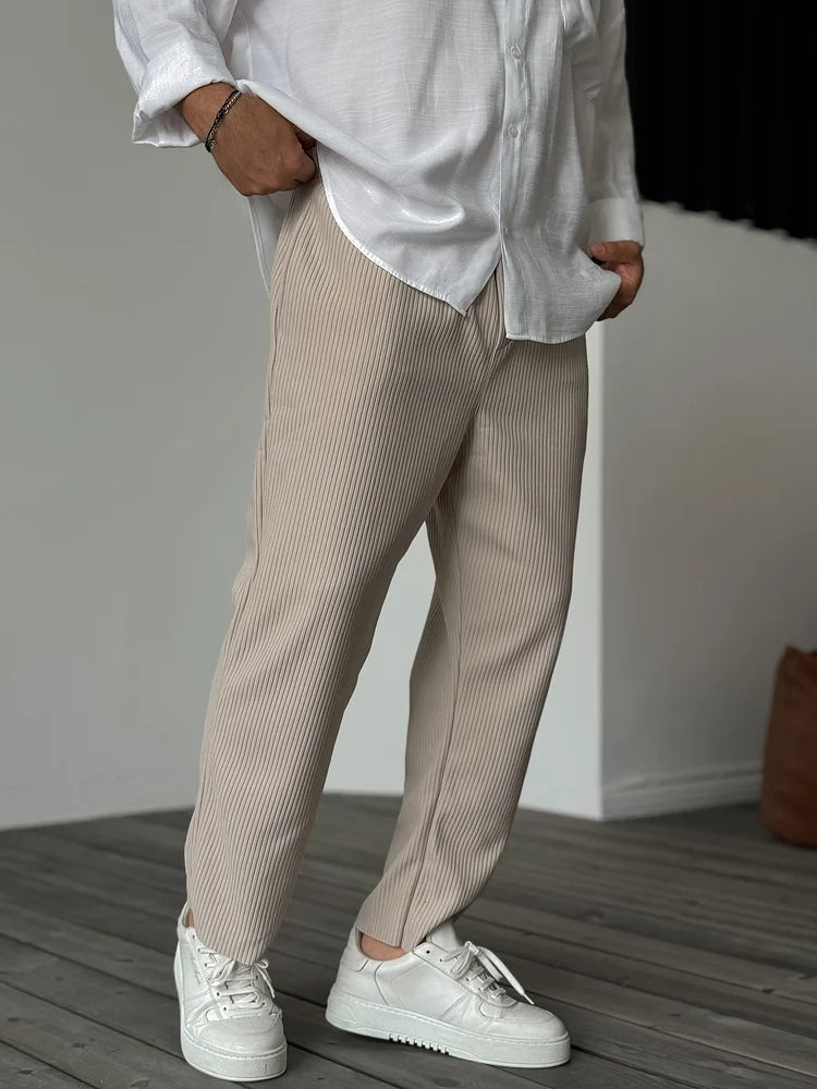 Luxe Herren Hose – Weicher Stoff Für Büro Und Freizeit