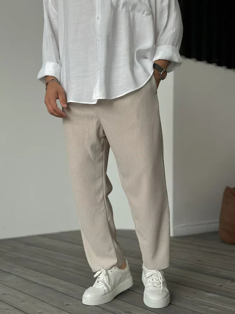 Luxe Herren Hose – Weicher Stoff Für Büro Und Freizeit