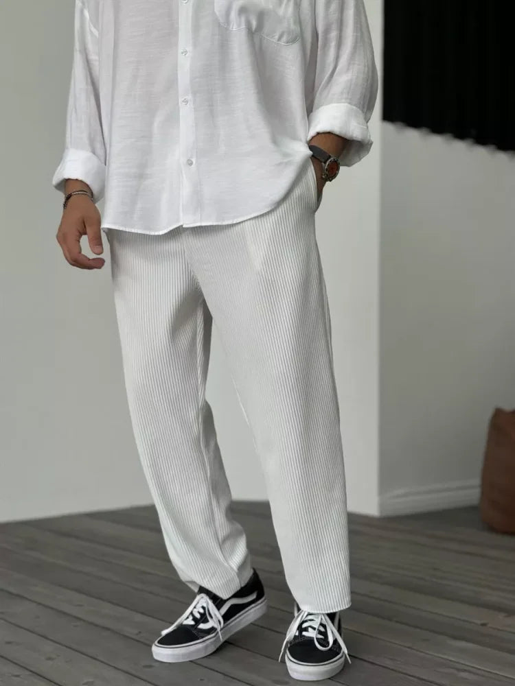 Luxe Herren Hose – Weicher Stoff Für Büro Und Freizeit
