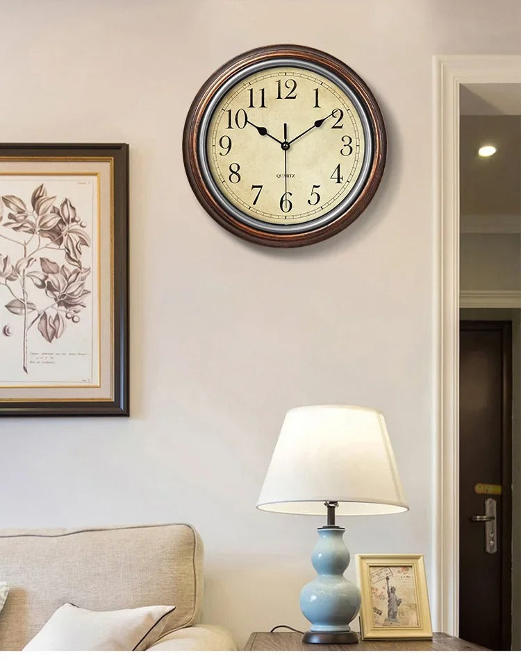 GrandClock Wanduhr – Holz, 30 cm, batteriebetrieben