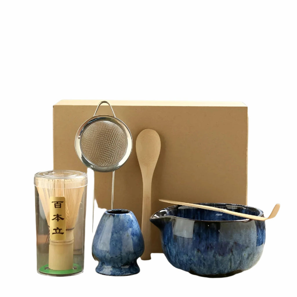 6-teiliges Matcha-Keramikset – Traditionelle Teezeremonie-Utensilien