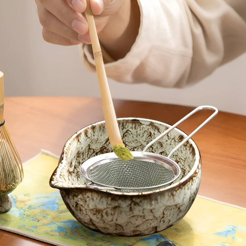 6-teiliges Matcha-Keramikset – Traditionelle Teezeremonie-Utensilien