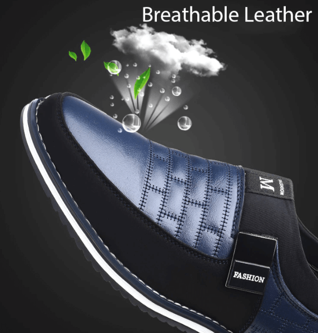 Atmungsaktive Herren Lederschuhe – Lässige Lederschuhe Mit Orthopädischer Unterstützung